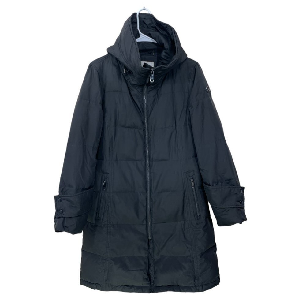 Calvin Klein Women's Small Duck Down Feathers Puffer Long Thick Hooded Coat